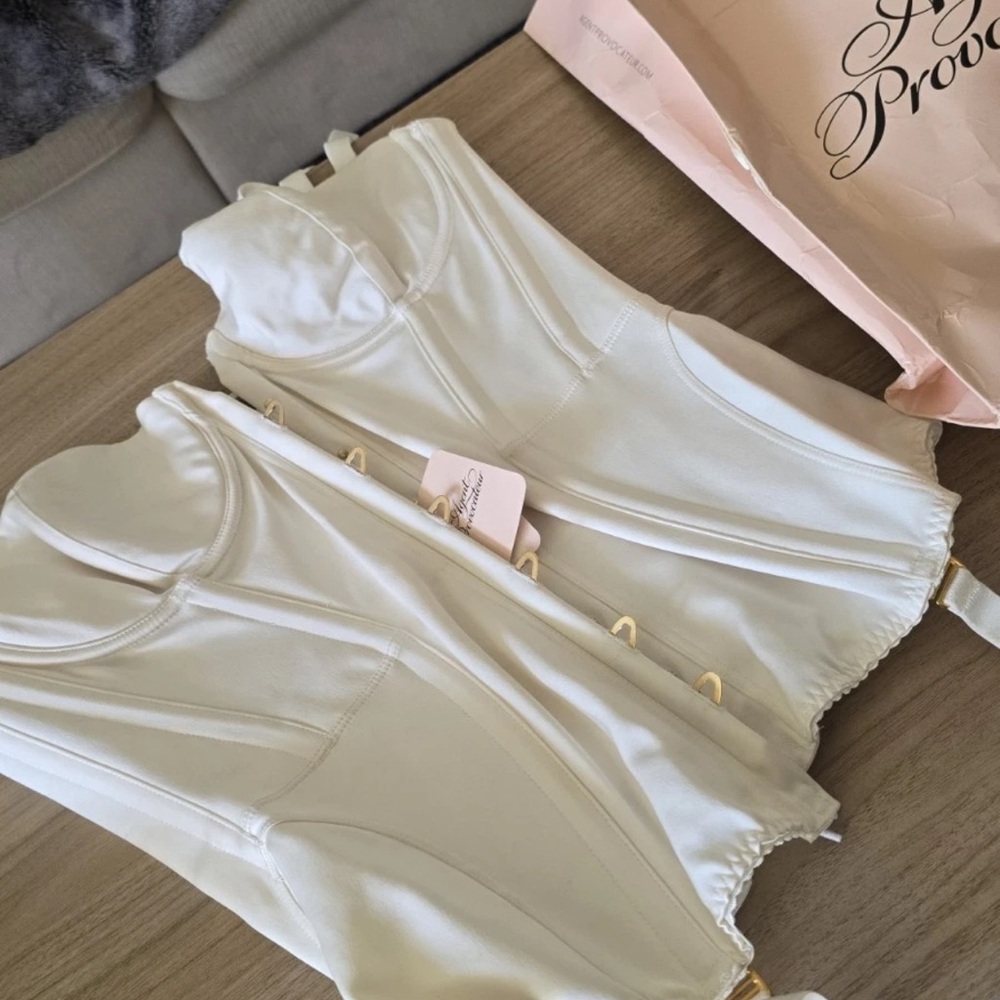 Agent Provocateur Cream Satin Corset